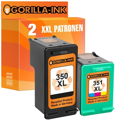 2 Patronen für HP 350 XL & 351 XL DeskJet D 4260 D 4360 D 4368 D 5345 D 5355 - Bild 1 von 2