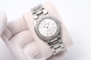 Concord Steeplechase 36mm White Dial Diamond Bezel Men's Watch - Picture 1 of 12