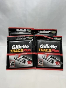 4 Packs 40 Total Genuine Gillette Trac II Plus Razor Blades with Lubrastrip - Picture 1 of 5