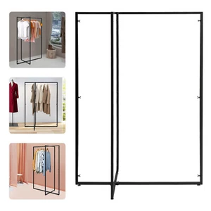 Negro Cross Ropa Display Rail Minimalista Estante Independiente 90*11*10cm - Imagen 1 de 18