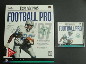 FRONT PAGE SPORTS FOOTBALL PRO BARRY SANDERS -WINDOWS 95 PC GAME CD ROM BIG BOX - Picture 1 of 12