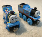 Lot de 2 figurines de chemin de fer en bois jouets moteurs de train anniversaire Thomas