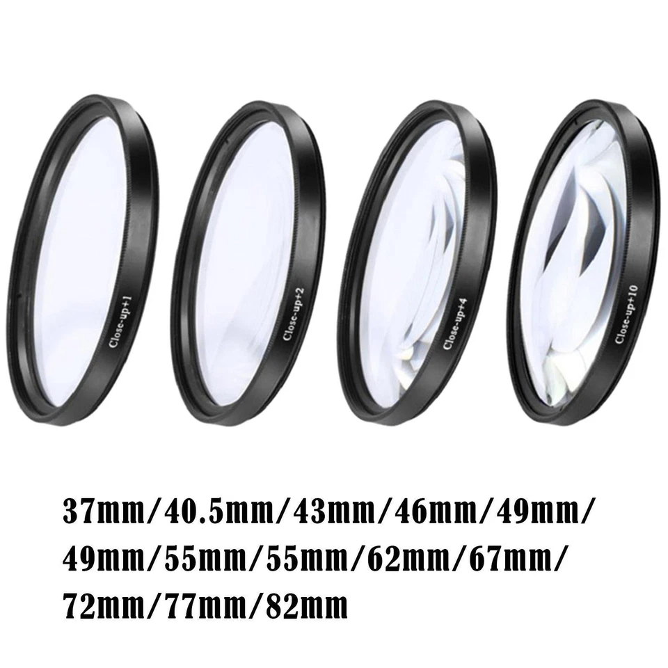 Close-up Filter Kit +1 +2 +4 +10 Lens Set for Digital Cameras Accessories - Image 1 of 1