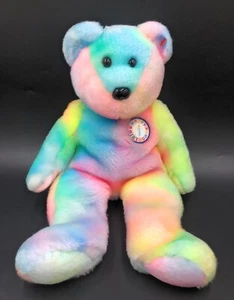 Ty Beanie 2000 Happy Birthday Teddy Bear 13” High Plush Soft Multicoloured Toy - Picture 1 of 6