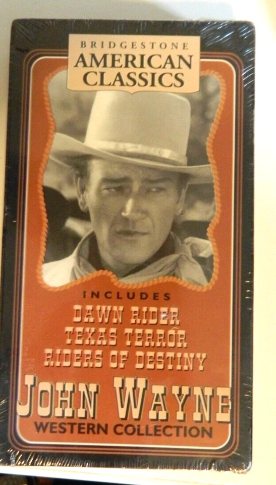 New John Wayne VHS Dawn Rider Texas Terror Bridgestone American Western. Sealed - Image 1 of 2