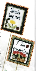 Gardener's Plant Pokes PLUS Tulip Basket - Plastic Canvas Pattern ONLY - Picture 1 of 4