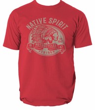 Spirit Native T Shirt American Indian Mens Wild Chief Eagle Biker Mountain S-3XL