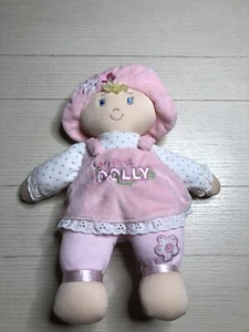 Baby Gund “Mi Primera Dolly” Muñeca de Peluche Suave Rosa Vestido y Sombrero Azul Ojos Cosidos 12” - Imagen 1 de 4