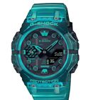 Casio G-Shock Analog-Digital Transparent Turquoise Blue-Black Watch Gab001g-2A