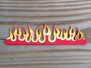 #5092 5" Fire Flames Embroidery Iron On AppliquÃ© Patch