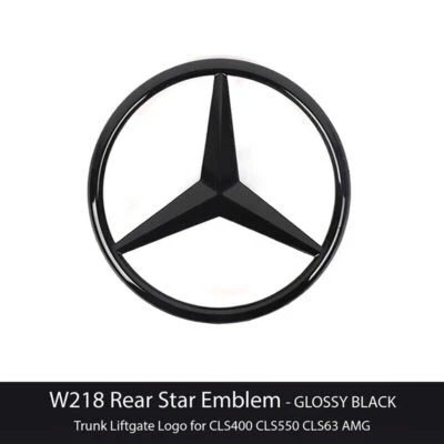 For MERCEDES-BENZ CLS W218 Rear Mercedes Star Badge A2188170016 Gloss Black - Imagem 1 de 4