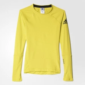 Adidas Women's Climaheat Long Sleeve Fitness Gym Top / Yellow / RRP £70 - Picture 1 of 3