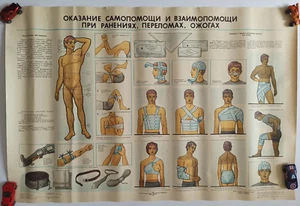 Soviet Large Poster, Soviet Army, Original Military Poster, Vintage Poster USSR - Picture 1 of 9