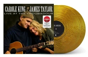 Carole King & James Taylor Live At The Troubadour 2 LP Metallic Gold + Poster - Picture 1 of 4