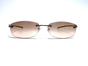 VTG Gucci Tom Ford Gold Rectangular Rimless Glasses Italy GG1784 60 17 125 - Picture 1 of 9