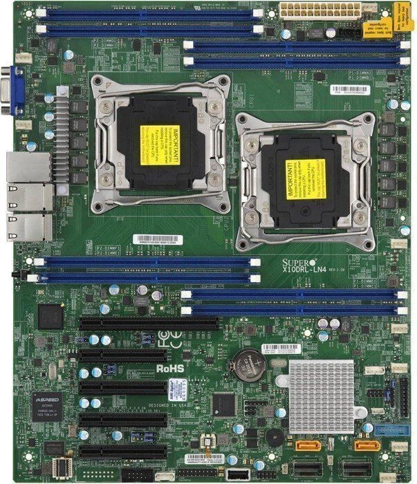 Supermicro X10DRL-LN4 Motherboard ATX Dual Socket R3 (LGA 2011) for X99 CPU - Image 1 of 1