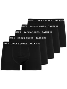 JACK & JONES Confezione da 5 Boxer JACHUEY Mutande S M L XL XXL Nero - Foto 1 di 4