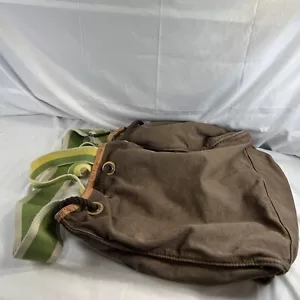 Bolso de hombro The Gap Somerset de lona marrón con correas de algodón multicolor (de colección) - Imagen 1 de 11
