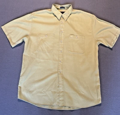 Camisa Pendleton Hombre Lana Mills Talla Grande Amarilla Manga Corta De Colección Foto 1 de 4