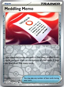 Meddling Memo 181/191 - SV08: Surging Sparks reverseHolo - Picture 1 of 2
