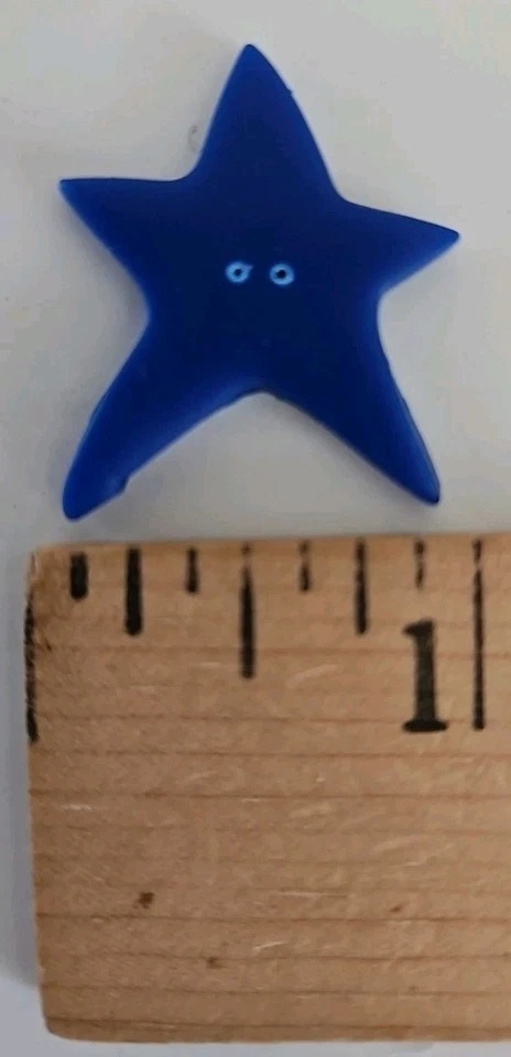 Just Another Button Company XL ROYAL BLUE STAR Polymer Clay for Cross-Stitch - Image 1 of 1