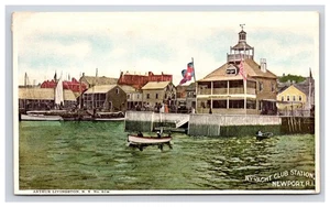 Postkarte: RI NY Yacht Club Station, Newport, Rhode Island - unbesendet - Bild 1 von 2
