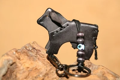 Llavero Vaca Cuero - Hecho a Mano Vaquera Vaquera Occidental Regalo Foto 1 de 4