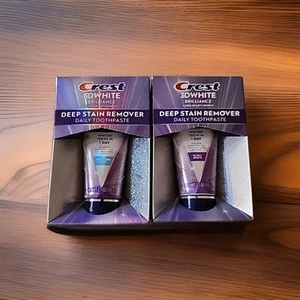 2 Crest 3D White Brilliance Deep Stain Remover Daily Toothpaste, Dazzling Mint - Picture 1 of 1