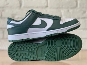 Nike Dunk Low Shoes Michigan State Varsity Green White DD1391-101 Men Sz 13 New - Picture 1 of 10