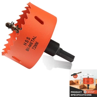 Lochsäge Holz Metall 72mm, Bi-Metall, Bohrkrone, Hochgeschwindigkeitsstahl, G... - Bild 1 von 2