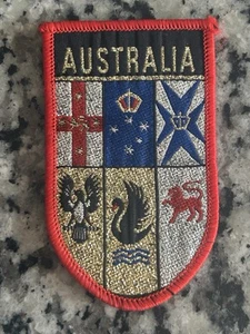 Vintage Australien Wappen Schild Bügelbild 2 x 3,25" Patch 1G40 - Bild 1 von 3