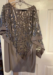 R&M Richards Poncho Kleid (beige/taupe) Größe 18W - Bild 1 von 5