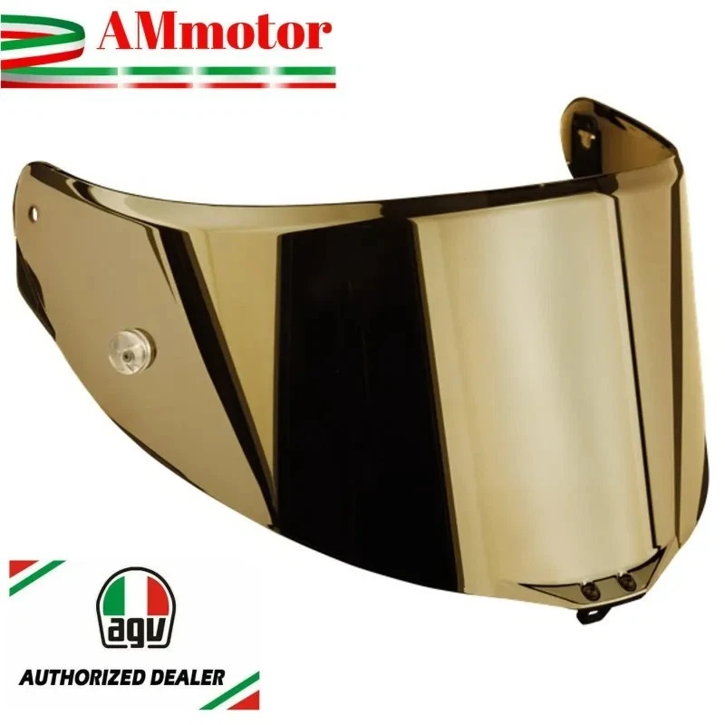 Visiera Casco Agv Pista Gp RR Iridium Gold Specchio  Oro Antigraffio MPLK Moto - Immagine 1 di 1