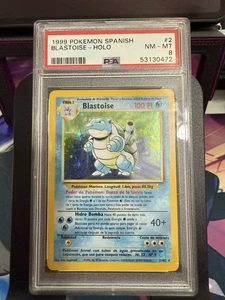 PSA 8 Spanish Base Set Blastoise 2/102 Unlimited Holo 1999 NM-MT - Picture 1 of 1