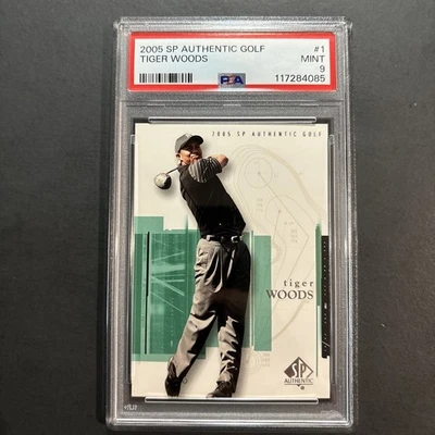 2005 SP Authentic Golf Tiger Woods #1 PSA 9 Early Card Fresh New Slab JL - Image 1 of 2