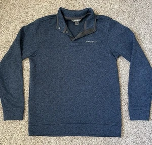Eddie Bauer Kragenpullover Herren M blau Radiator Fleece Snap Mock Pullover - Bild 1 von 7