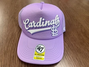 ST LOUIS CARDINALS 47 YOUTH FOAM TRUCKER HAT SNAPBACK MESH BACK CAP PURPLE $30 - Picture 1 of 4