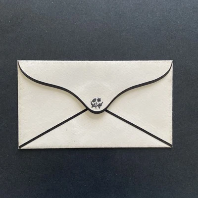 Antiguo sobre de luto victoriano sin usar con borde negro, alrededor del siglo XIX Foto 1 de 3