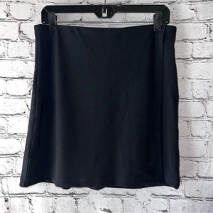 Boston Proper NWT Black Faux Wrap Mini Skort Size Medium - Picture 1 of 7