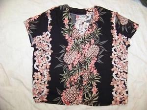 Damen Hilo Hattie Knopfleiste Top Bluse - M - Das Hawaii Original - Bild 1 von 7