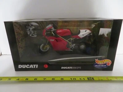 Hot Wheels Collectibles Ducati 996SPS Motorcycle 1:10 Scale 2000 MISB - Image 1 of 4