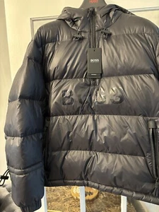 BOSS Puffer Jacket Duck Down/Feather Black Men's jacket US L - Picture 1 of 11