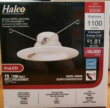 Halco 6" ECO Downlight II (3000K) - 120 Volt/ 1100 lumens model 99646