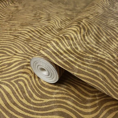 Vinyl Wallpaper Tiger faux animal waves fur textured modern wall coverings rolls - Image 1 of 4
