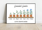 Personalised Gardening Family Print, Christmas Gift for Dad, Daddy, Grandad