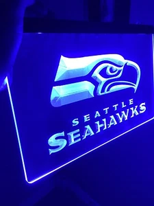 NFL Seattle Seahawks LED light Neon Sign for Game Room,Office,Bar,Man Cave. NEW! - Picture 1 of 6