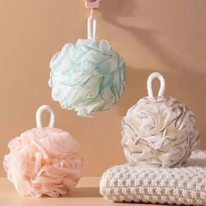 Bath Flower Bath BallExfoliating Premium Scrubber Back Rubbing Bath-Ball D8 G3B4 - Picture 1 of 16