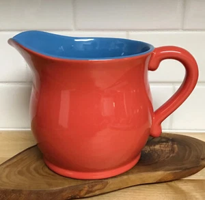 Water Drink Pitcher Coral Blue Two Tone 2012 Edible Arrangements Squatty Short - Picture 1 of 10