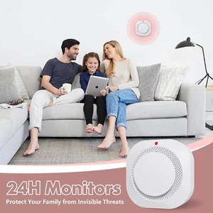 1-10X Home Fire Alarm Smoke Detector Gas Sensor Fireangelwith Batterie 10 Year - Picture 1 of 17