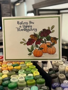 Angie Blom Unity Kartenset Blumen Herbst Kürbis Happy Thanksgiving - Bild 1 von 1